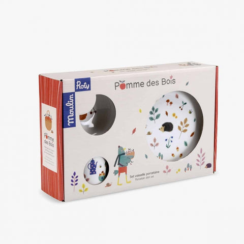 Moulin Roty - Set vaiselle en porcelaine - Pomme des bois
