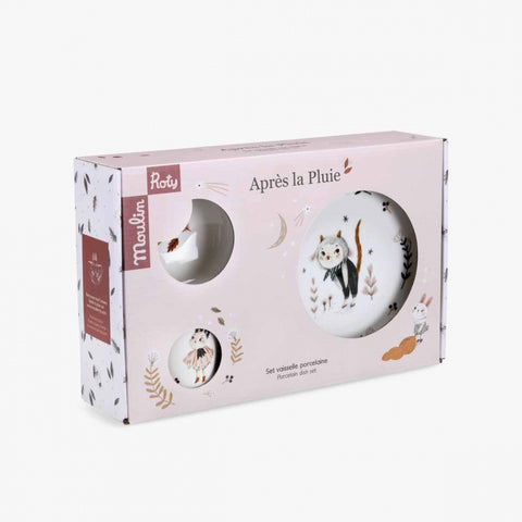 Moulin Roty - Set vaiselle porcelaine - Après la pluie
