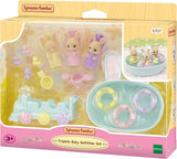 Sylvanian Families - Set de bain bébé triplés lapin crème - 5707