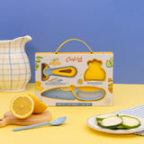 Coffret découpe - Jaune et bleu