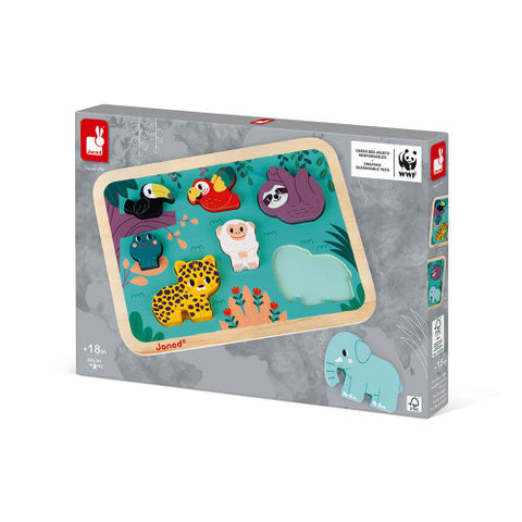 Janod - Puzzle Chunky jungle - WWF