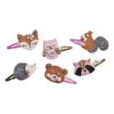 6 barettes Pretty forest