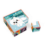 9 cubes carton animaux WWF