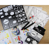 Marqueurs et papier Layout Manga