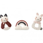 Moulin Roty - Anneau de dentition lapin rose - Après la pluie