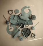 Assiette plate silicone - Cambridge blue