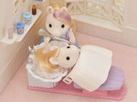 Sylvanian Families - Set de bain bébé triplés lapin crème - 5707