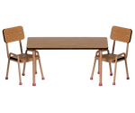 Table et chaises Ecole - dark powder