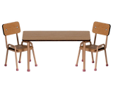 Table et chaises Ecole - dark powder