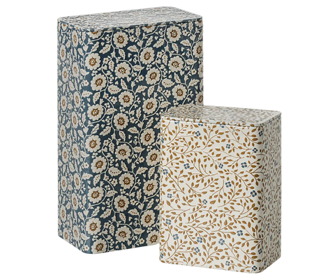 Metal box - flowers 2pcs