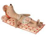 Matelas gonflable - pois rouge