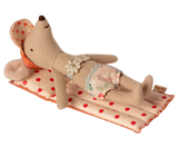 Matelas gonflable - pois rouge