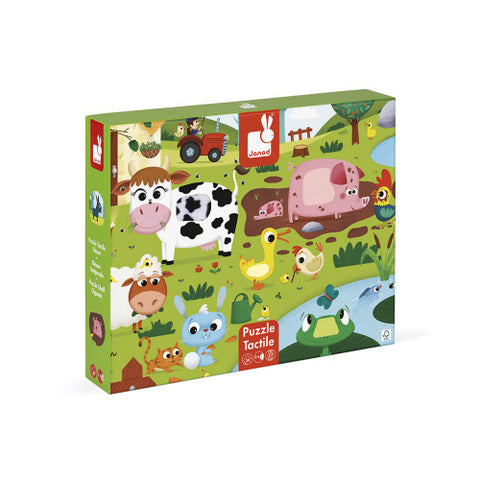 Janod - Puzzle tactile - Les animaux de la ferme