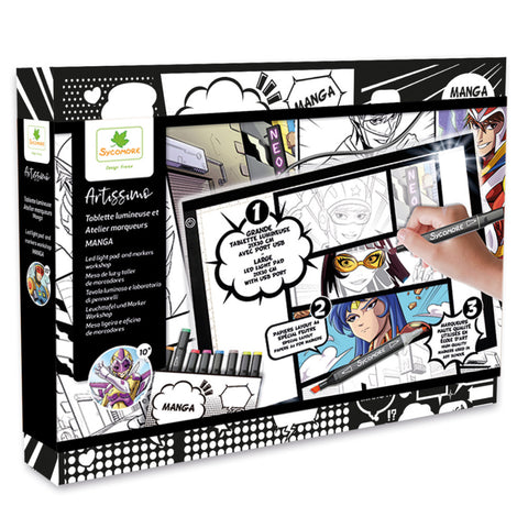 Sycomore - Tablette lumineuse et atelier marqueurs Manga
