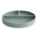 Mushie - Assiette plate silicone - Cambridge blue