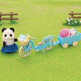 Sylvanian Families - La fille panda avec son vélo