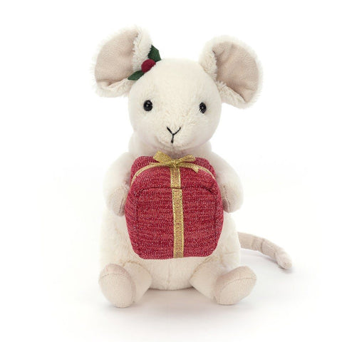 Jellycat - Merry mouse with present