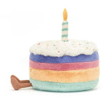 Jellycat - Large amuseable rainbow birthday cake