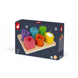 Janod - Puzzle 6 cubes sensoriels - I wood